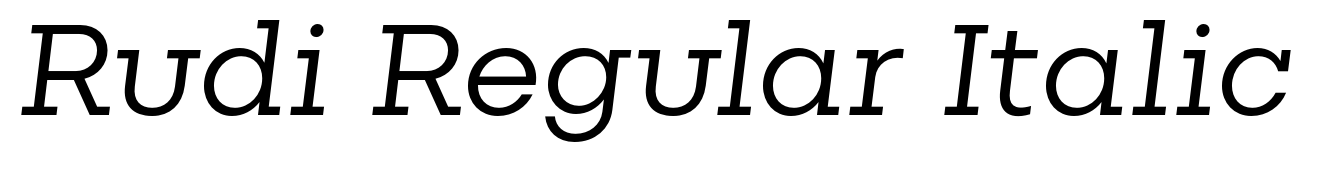 Rudi Regular Italic